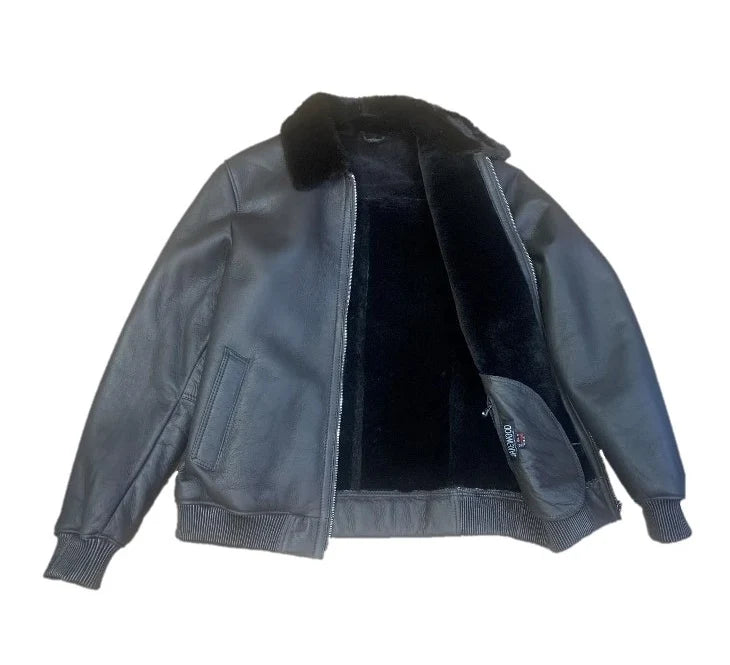 Jakewood 5200 Black Genuine Sheepskin/Mink Jacket