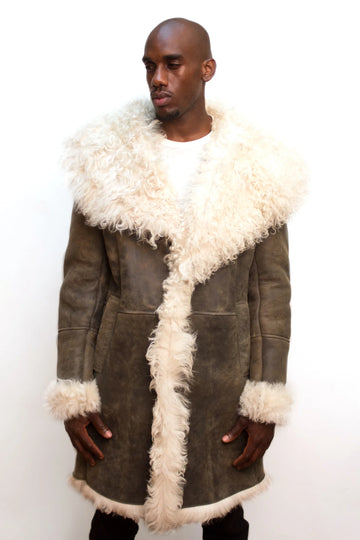 Jakewood 5700 Brown Mongolian Fur/Sheepskin Coat