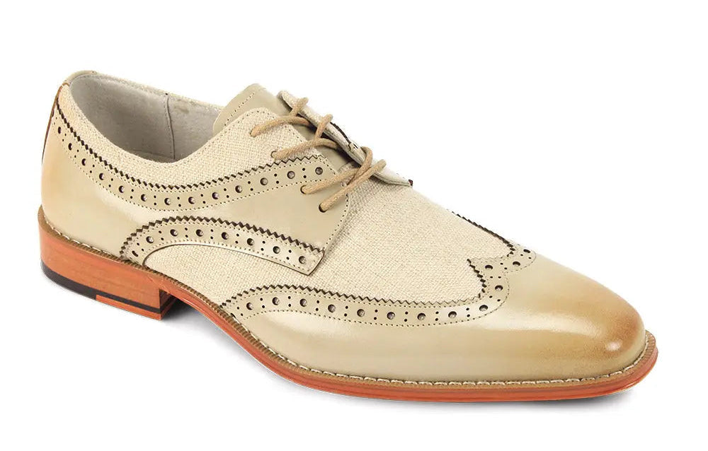Giovanni Nico Natural/Beige Genuine Leather Oxfords