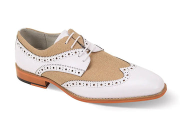 Giovanni Nico White/Natural Genuine Leather Oxfords
