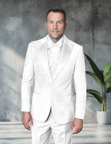 Statement Oscar White Vest Tuxedo