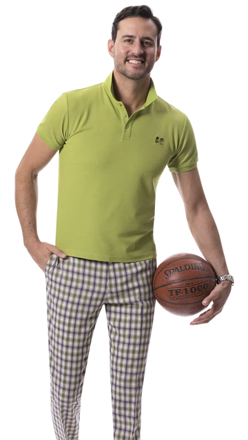 EJ Samuel PL131 Purple Plaid Pants