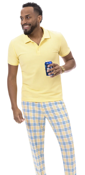 EJ Samuel PL133 Blue Plaid Pants