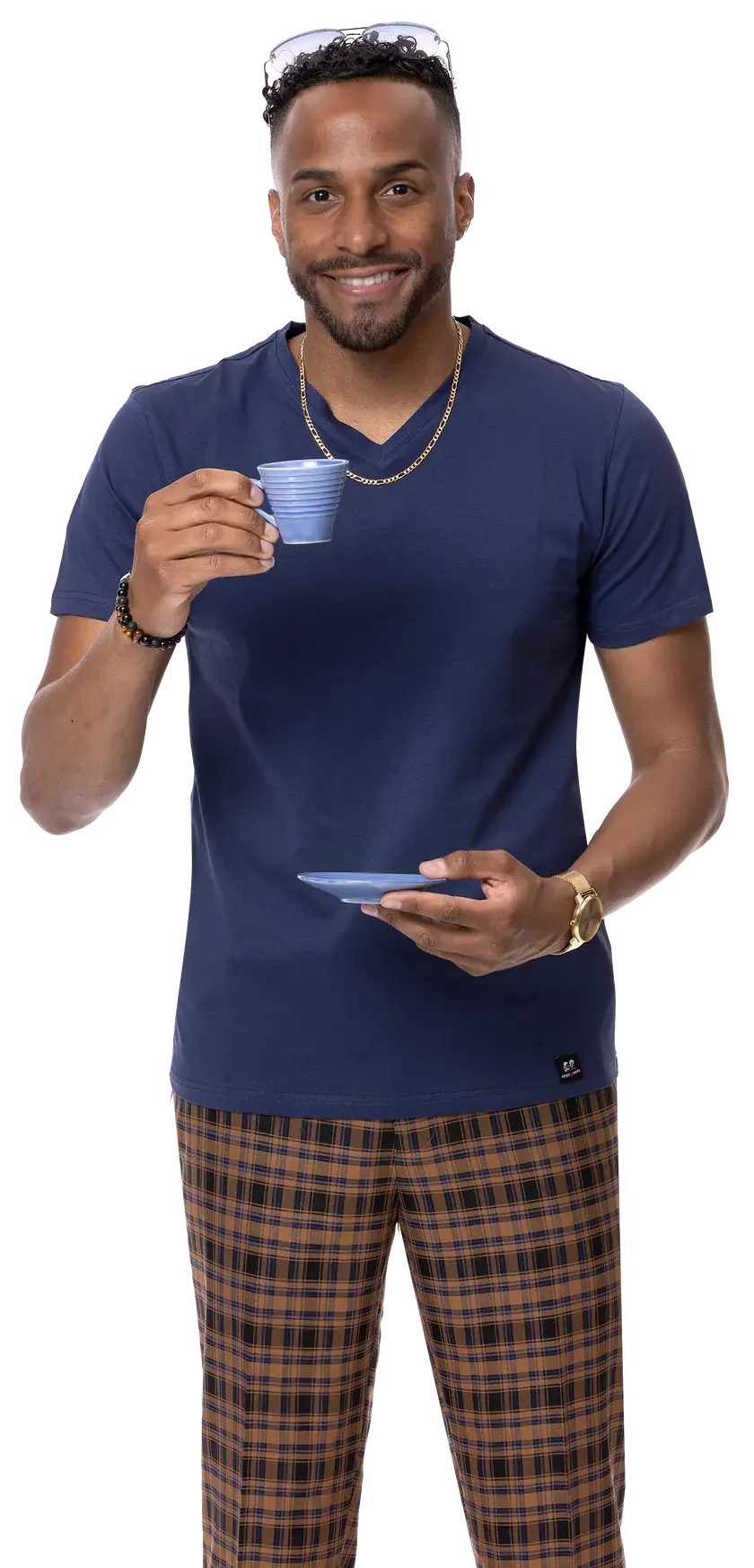 EJ Samuel PL35 Blue Plaid Pants