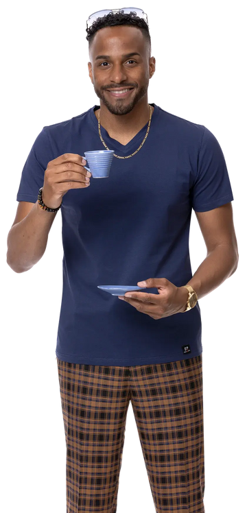 EJ Samuel PL35 Blue Plaid Pants