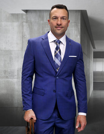 Statement PRT-101 Indigo Super 200's Italian Wool Suit