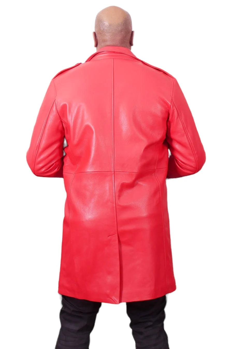 Jakewood 3200 Red Genuine Leather 7/8 Single Breasted Coat