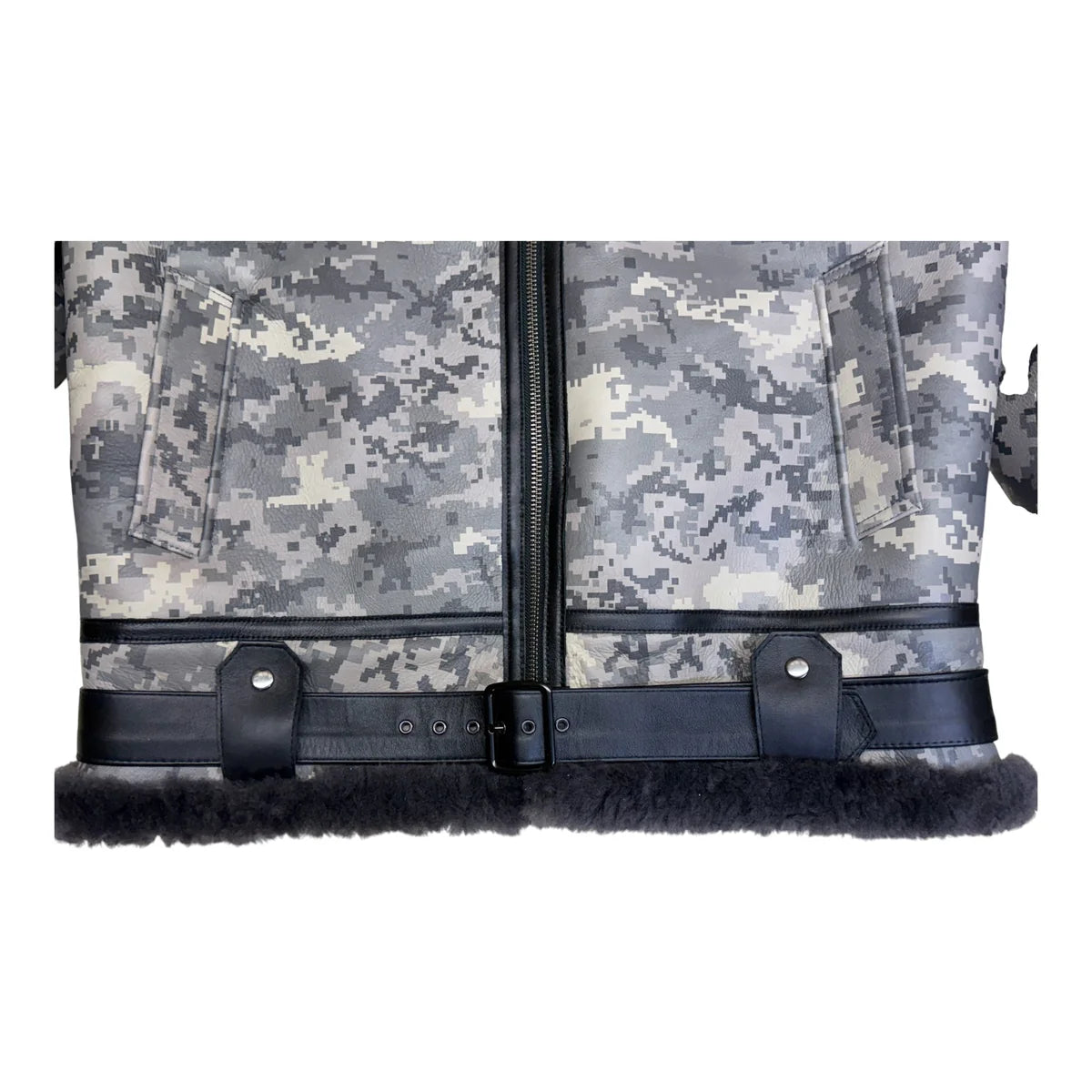 Jakewood 8404A Camouflage Genuine Sheepskin/Lambskin Leather Jacket