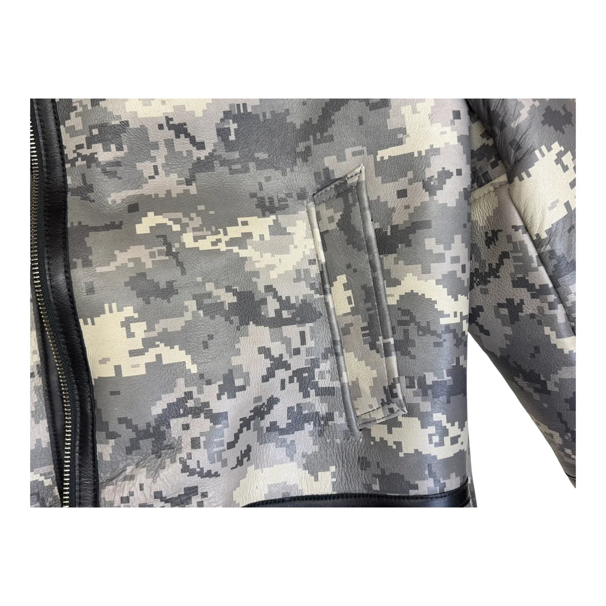 Jakewood 8404A Camouflage Genuine Sheepskin/Lambskin Leather Jacket