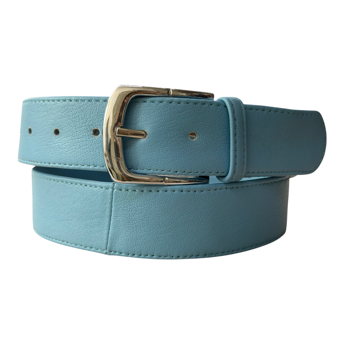 Jakewood Powder Blue Genuine Lambskin Leather Belt