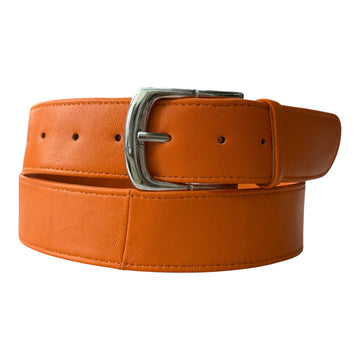 Jakewood Orange Genuine Lambskin Leather Belt