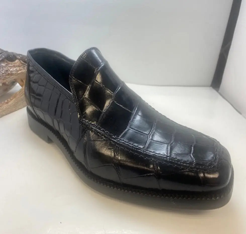 Mauri 4692/5 Black Genuine Alligator Loafers