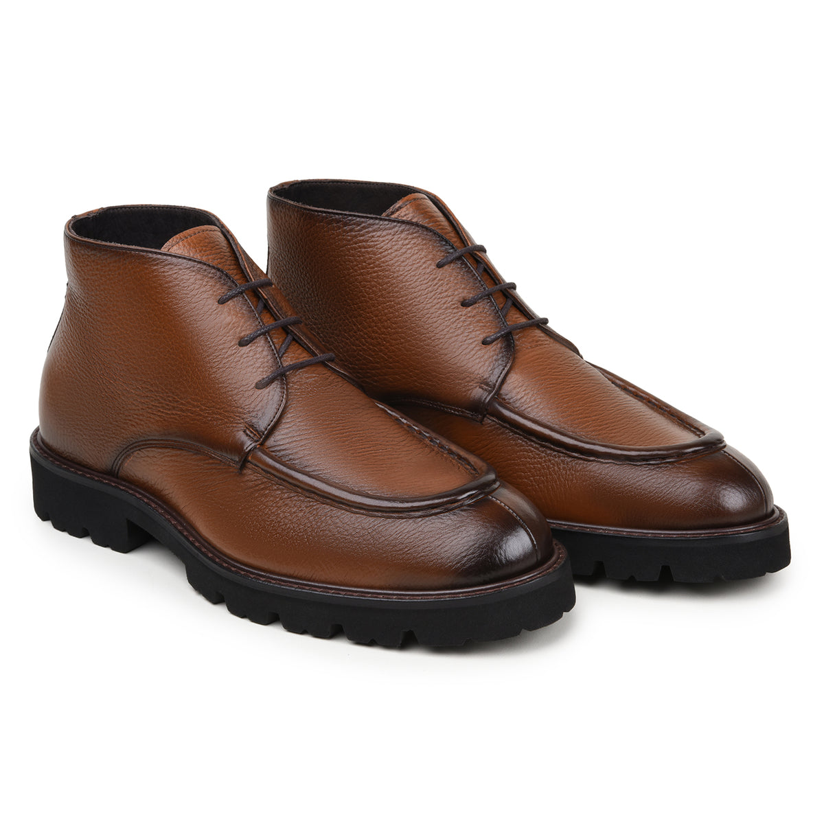 Belvedere Rinaldo Antique Tan Genuine Leather Italian Deerskin Boots