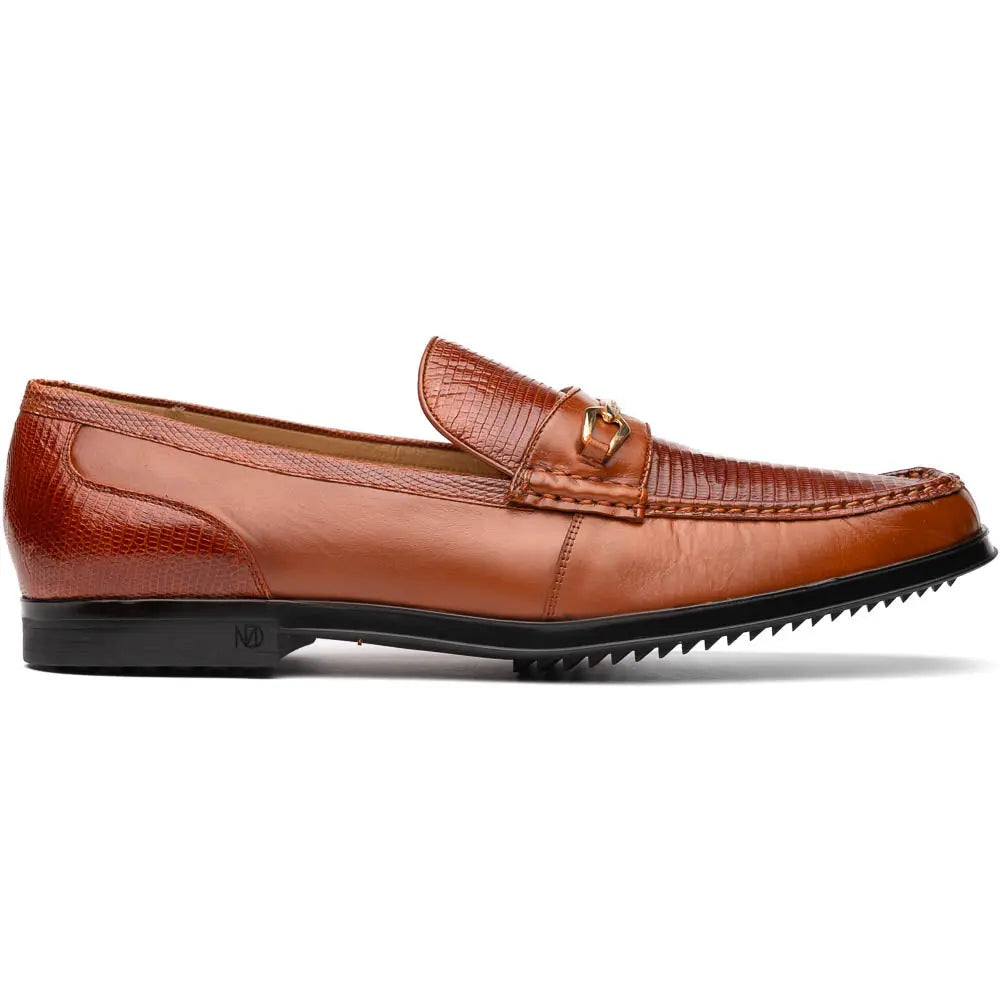 Marco Di Milano Ravello Cognac Genuine Lizard Ring Loafers