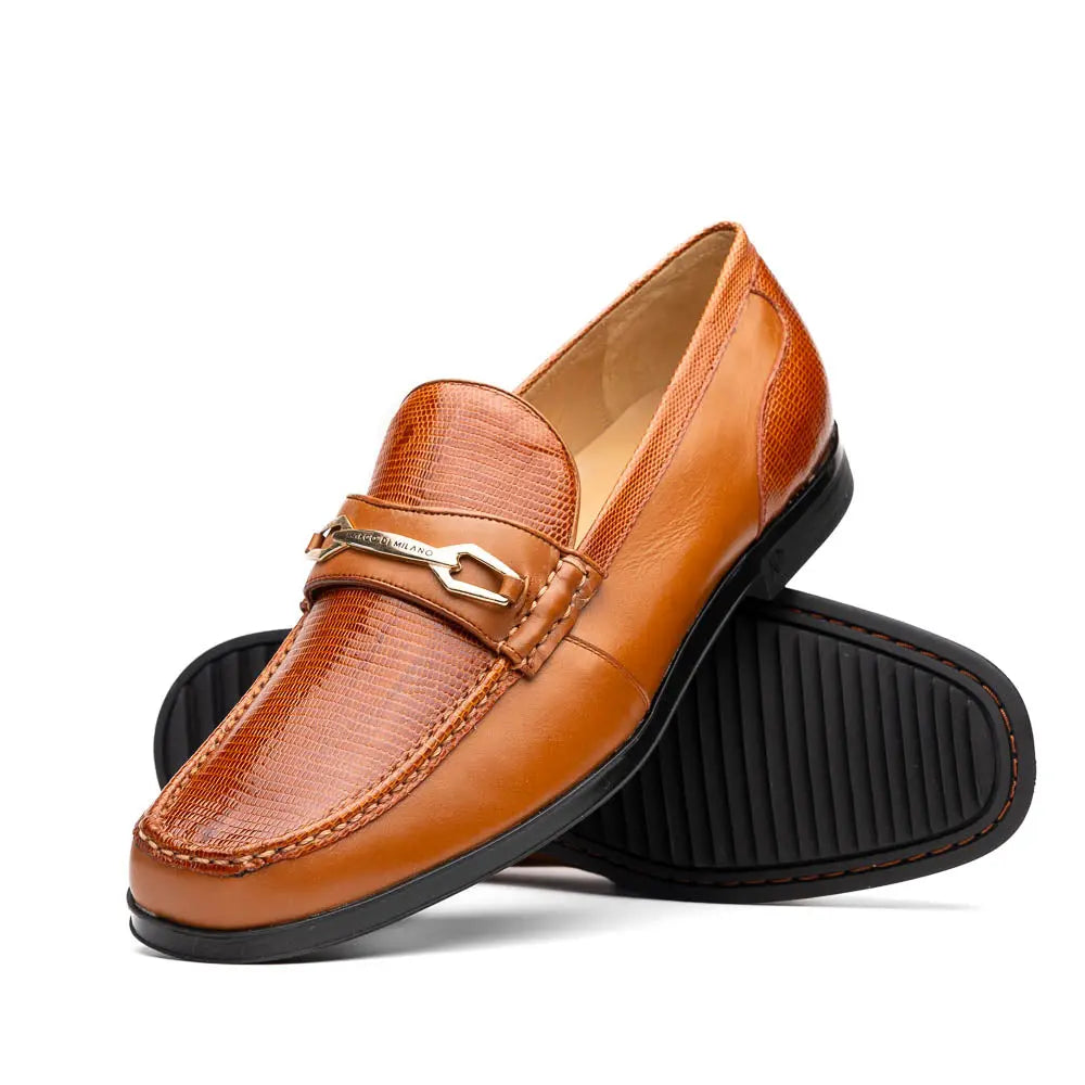 Marco Di Milano Ravello Honey Genuine Lizard Ring Loafers