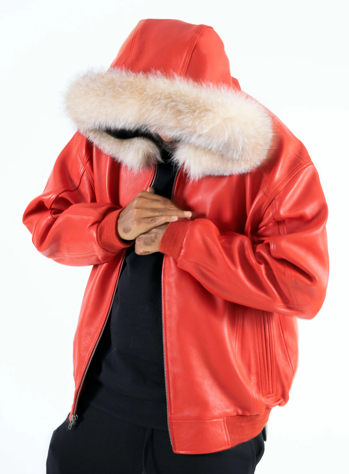 Jakewood 2066F Red Genuine Lambskin Leather Jacket