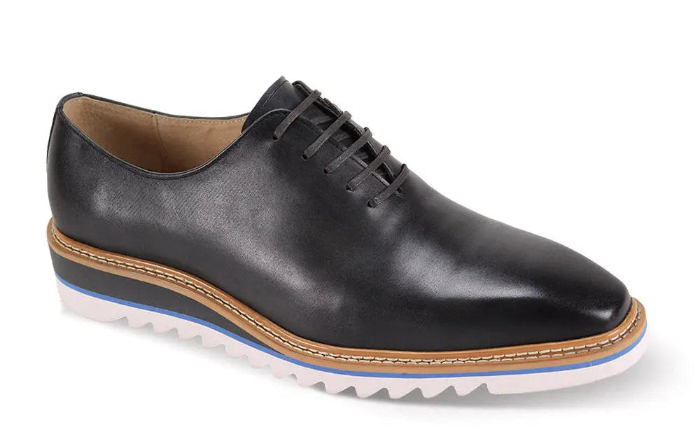 Giovanni Ruben Charcoal Genuine Leather Oxfords