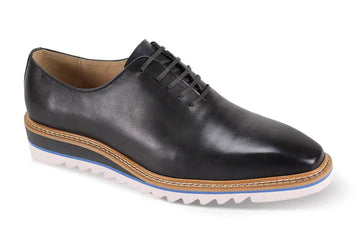 Giovanni Ruben Charcoal Genuine Leather Oxfords