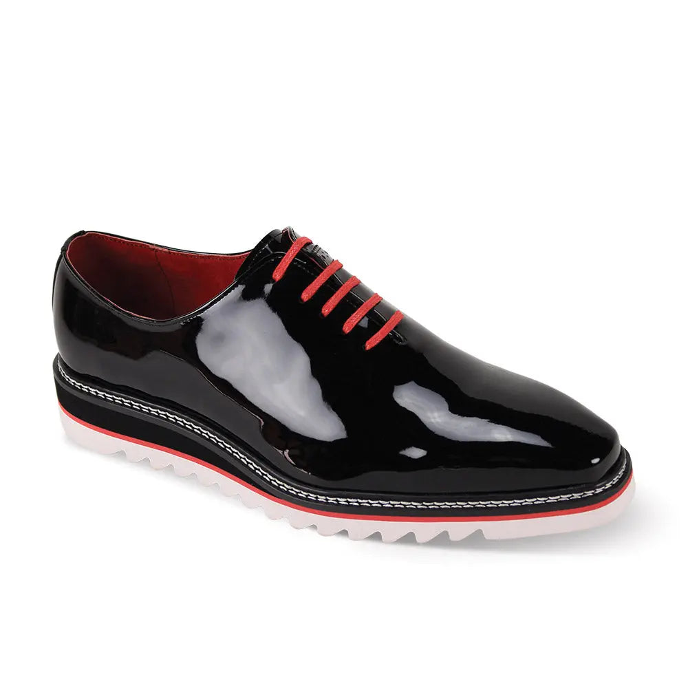 Giovanni Ruben Black Patent Genuine Leather Oxfords