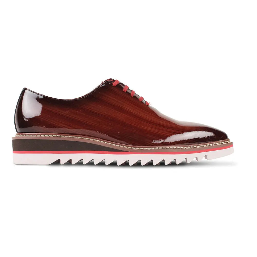 Giovanni Ruben Brown Genuine Patent Leather Oxfords