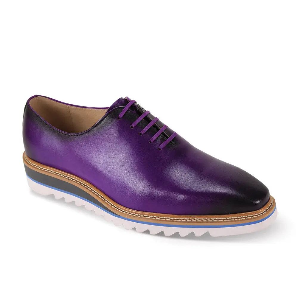 Giovanni Ruben Purple Genuine Leather Oxfords
