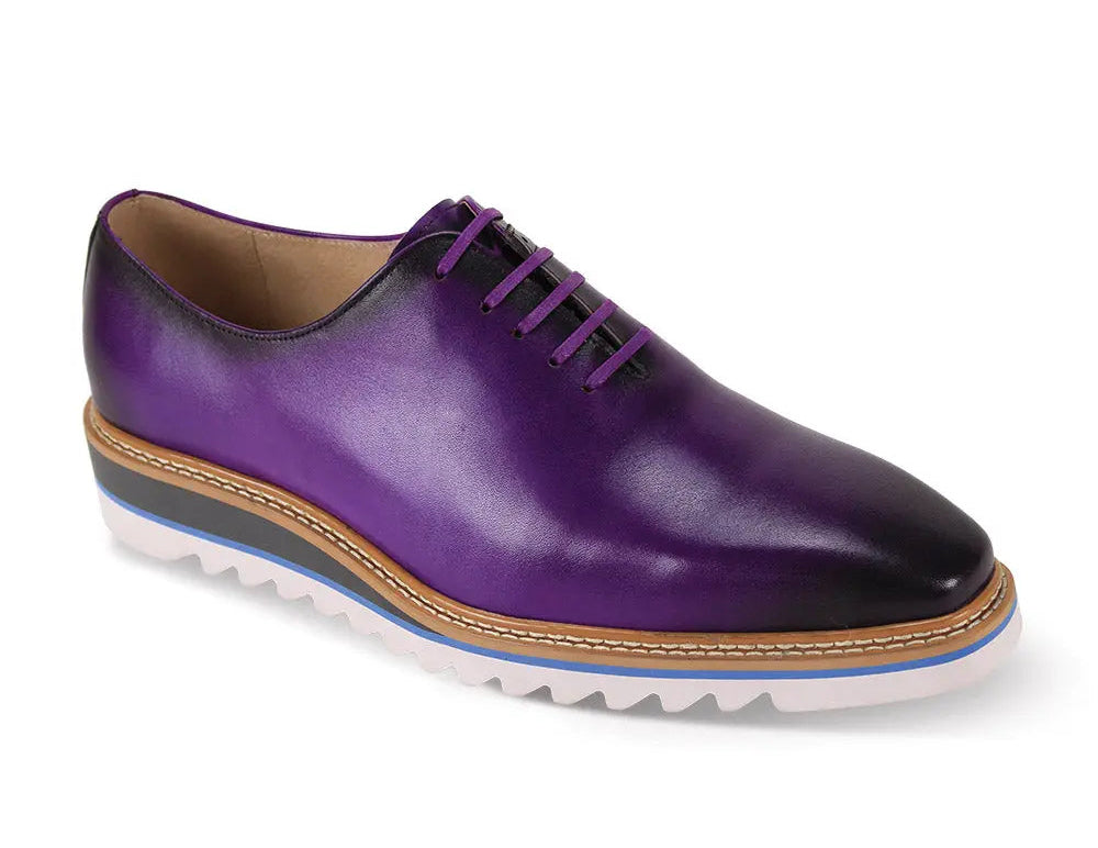Giovanni Ruben Purple Genuine Leather Oxfords