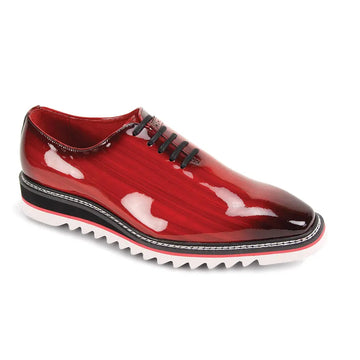 Giovanni Ruben Red Genuine Patent Leather Oxfords