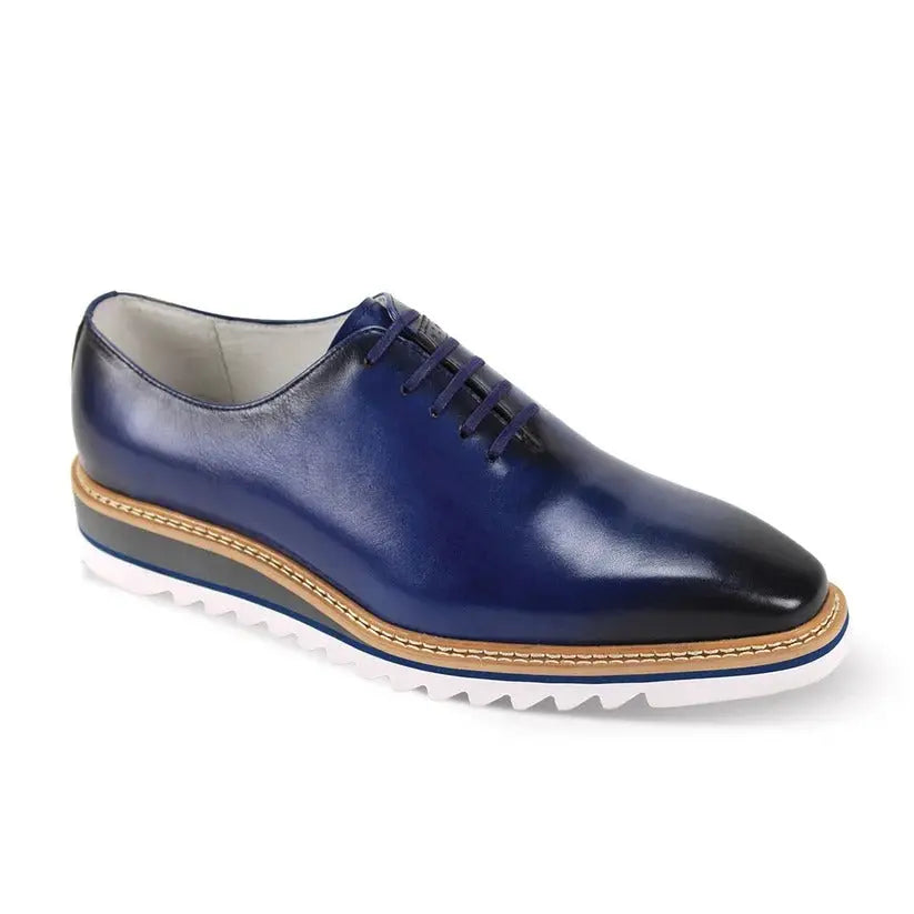 Giovanni Ruben Blue Genuine Leather Oxfords