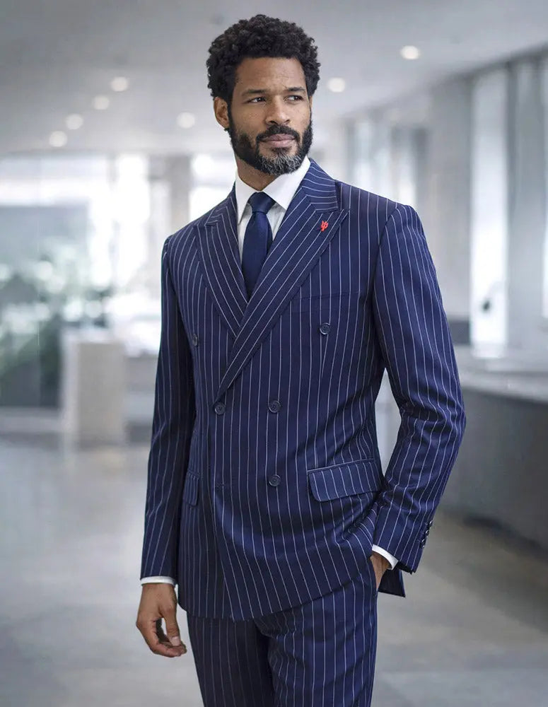Statement SD-105 Navy Super 200's Italian Wool/Cashmere Suit