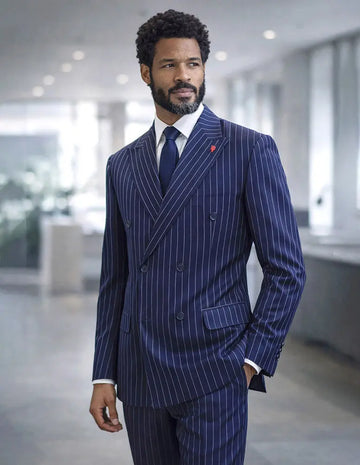 Statement SD-105 Navy Super 200's Italian Wool/Cashmere Suit