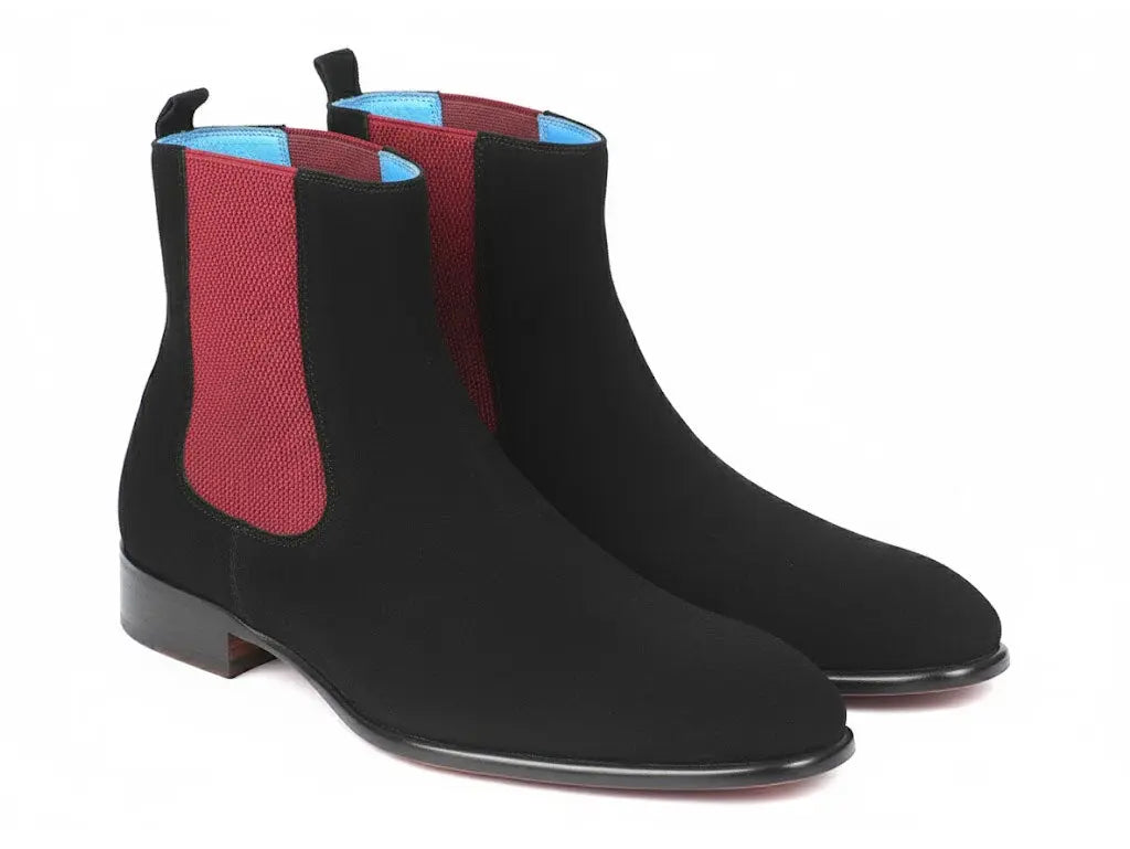Paul Parkman Men's Black Suede Chelsea Boots (ID#SD841BLK) PAUL PARKMAN