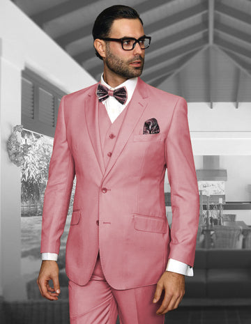 Statement STZV-102 Blush Super 180's Italian Wool Vested Suit