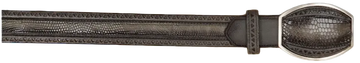 Wild West 2C25U0738 Faded Gray Genuine Teju Lizard Cowboy Belt