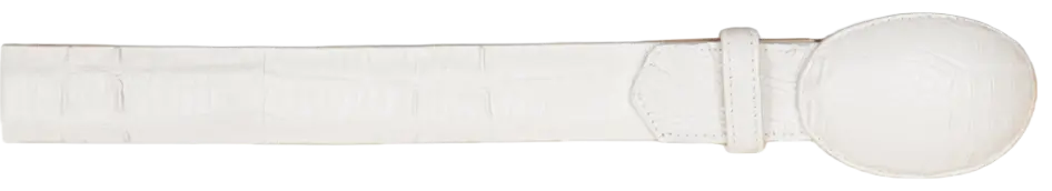 Wild West 2C11A8228 White Genuine Caiman Crocodile Belly Cowboy Belt Suit Essence