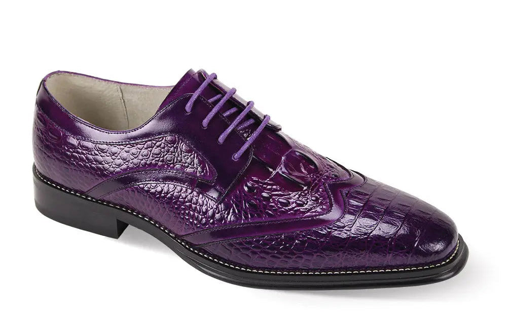Giovanni Shane Purple Genuine Leather Oxfords