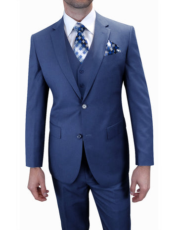 Statement TS-2V Indigo Super 150's Italian Wool Vested Suit