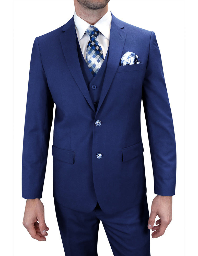 Statement TS-2V Sapphire Super 150's Italian Wool Vested Suit