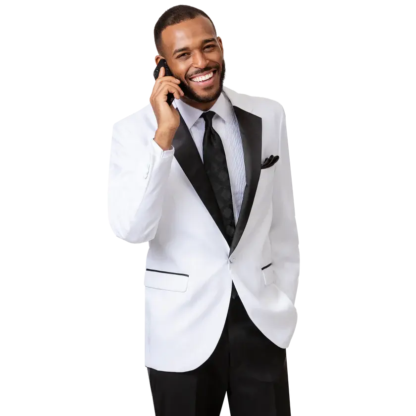 EJ Samuel TUX111 White Tuxedo