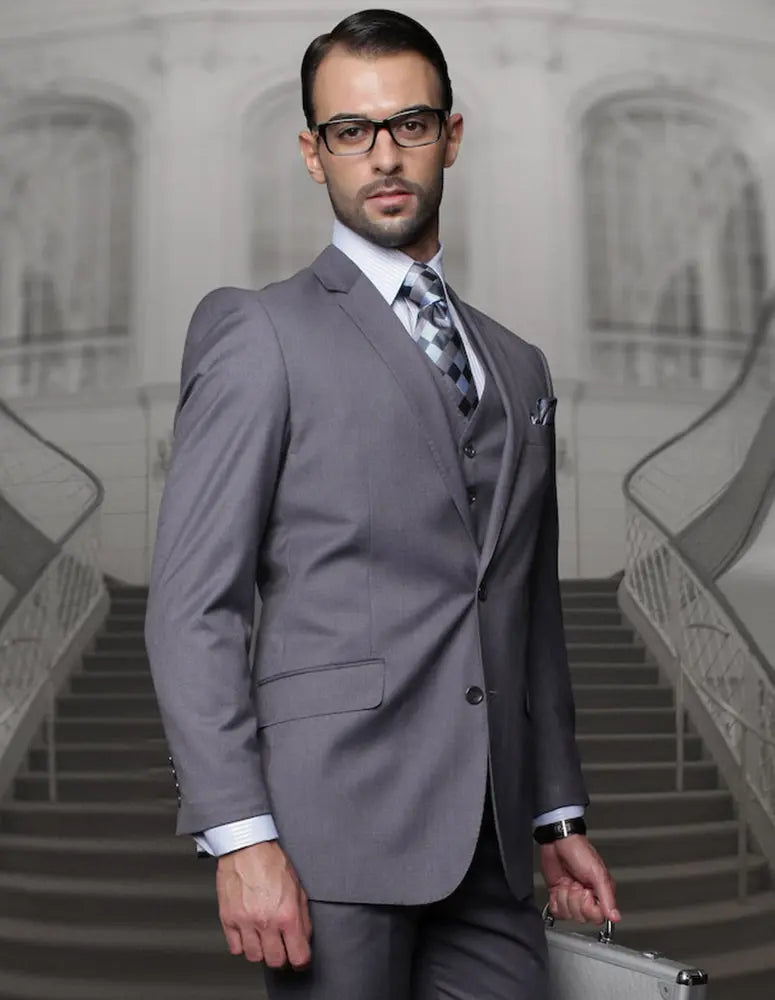 Statement TZ-100 Charcoal Super 150's Italian Wool Suit
