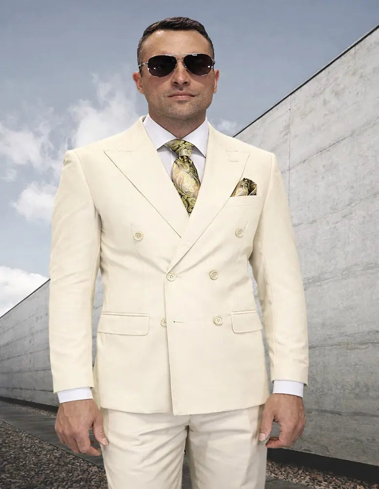 Statement TZD-100 Off White Super 2000's Italian Wool Suit