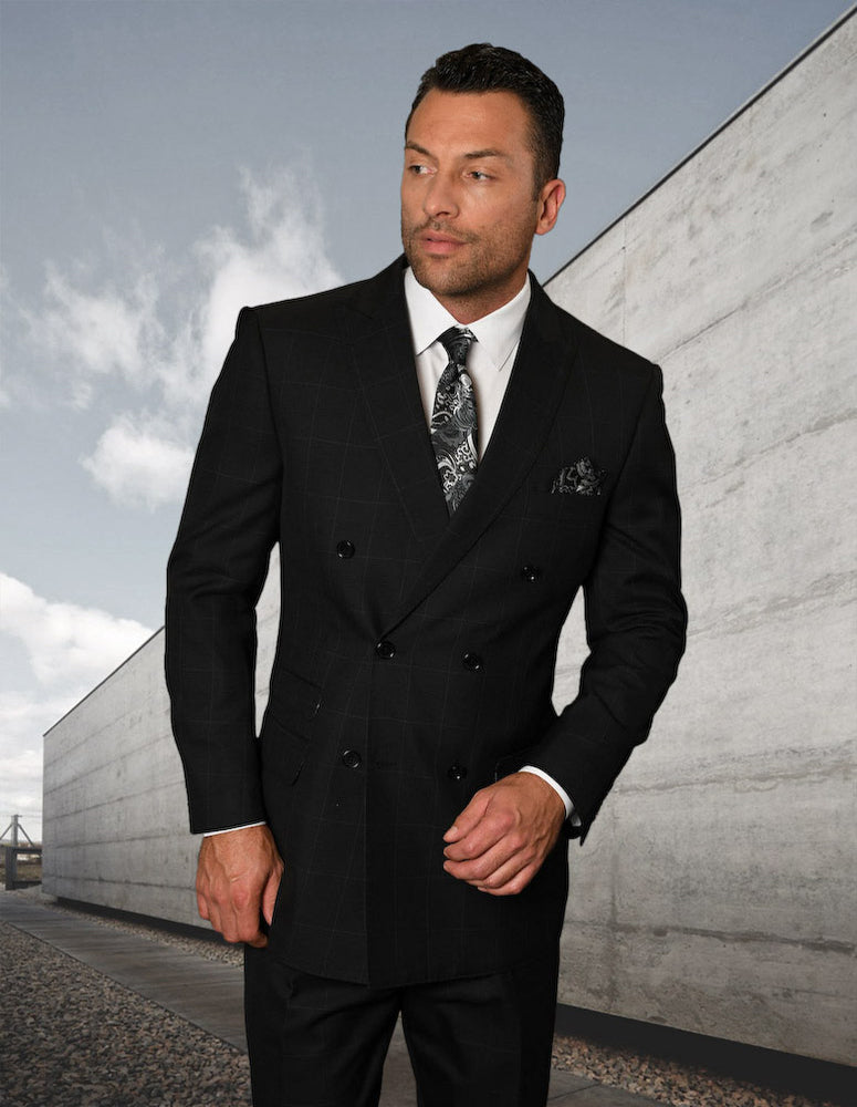 Statement TZD-400 Black Super 150's Italian Wool Suit