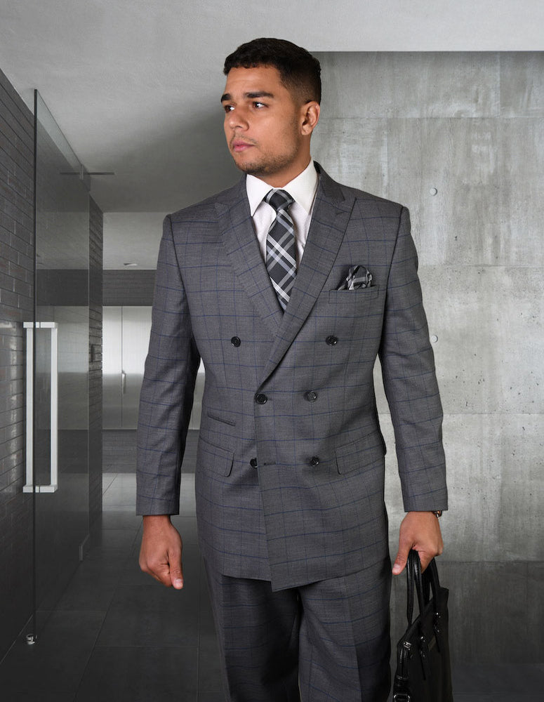 Statement TZD-401 Charcoal Super 150's Italian Wool Suit