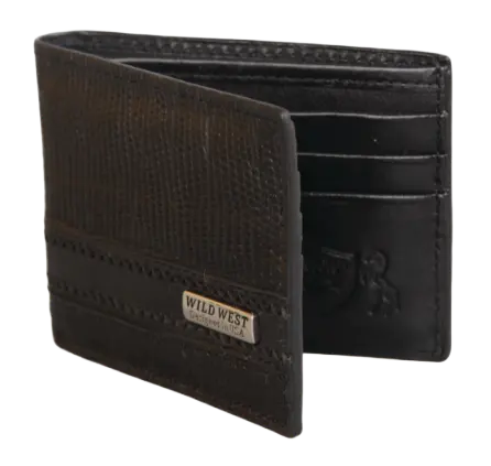 Wild West 2CA60705 Black Genuine Teju Lizard Wallet Suit Essence