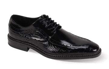 Giovanni Terence Black Genuine Leather Oxfords