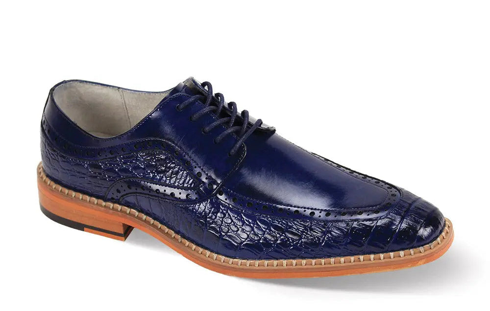 Giovanni Terence Cobalt Genuine Leather Oxfords