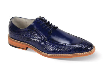 Giovanni Terence Cobalt Genuine Leather Oxfords