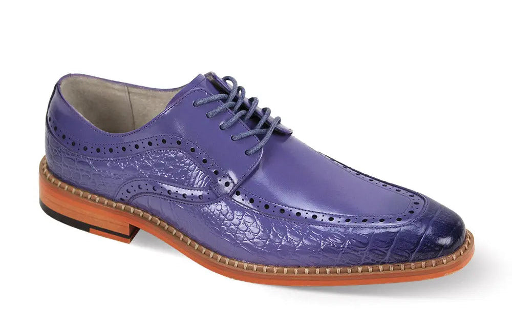 Giovanni Terence Lavender Genuine Leather Oxfords