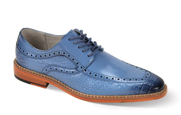 Giovanni Terence Light Blue Genuine Leather Oxfords