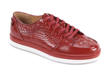 Giovanni Timo Red Genuine Leather Sneakers