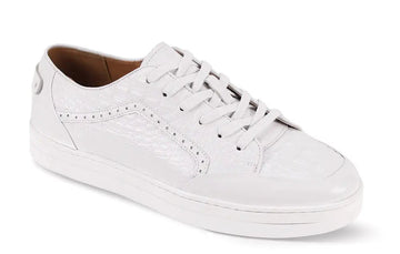 Giovanni Timo White Genuine Leather Sneakers